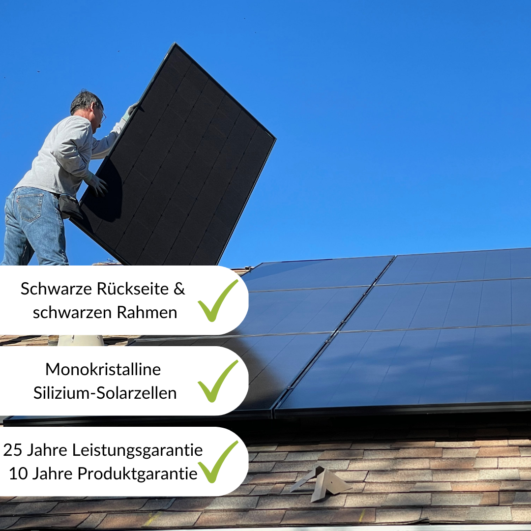 Hochwertiges Full Black Solarmodul 25W - 405W – Effiziente Energiegewinnung für Photovoltaik-Anlagen